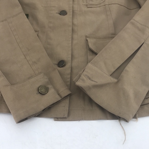 New Vintage Y2K Distressed Deconstructed Army Military Made In Italy Jacket NWT - Picture 12 of 16